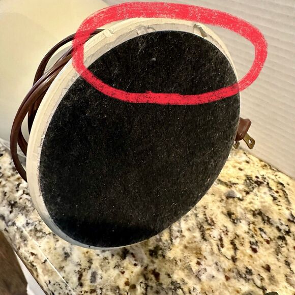 Vintage MCM Ginger Jar Table Lamp Beige Cream Ceramic Pottery 15.5" READ - Picture 8 of 13